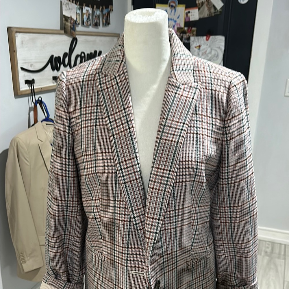 Plaid Women's Blazer Jacket
